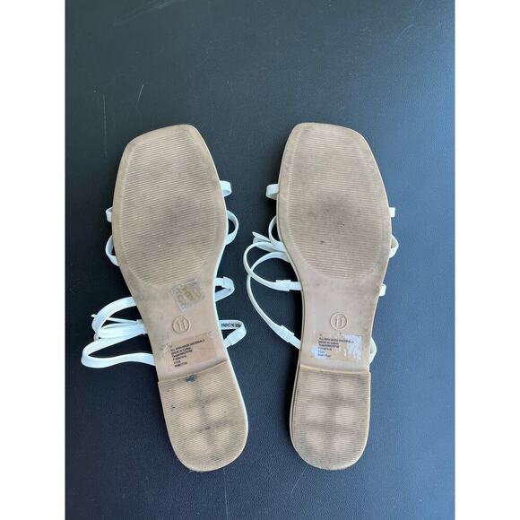 Wild Fable Kristen Bow Flat Sandals White Size 11 - Picture 4 of 16